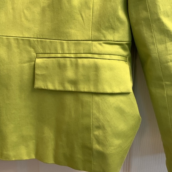 Jones New York Country Women's Lime Green Zip Jacket Size 8 - Picture 4 of 6